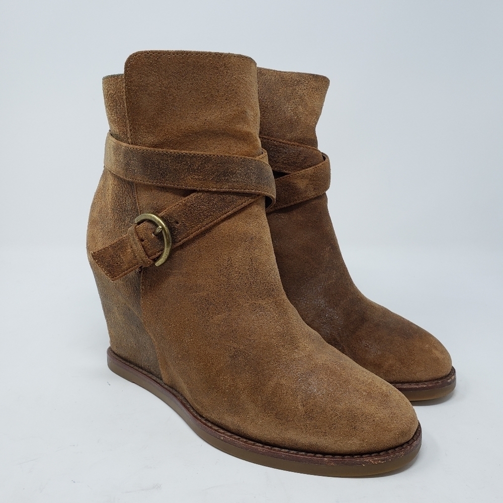 Johnston & Murphy New Brynn Wedge Ankle Boots Leather size 7